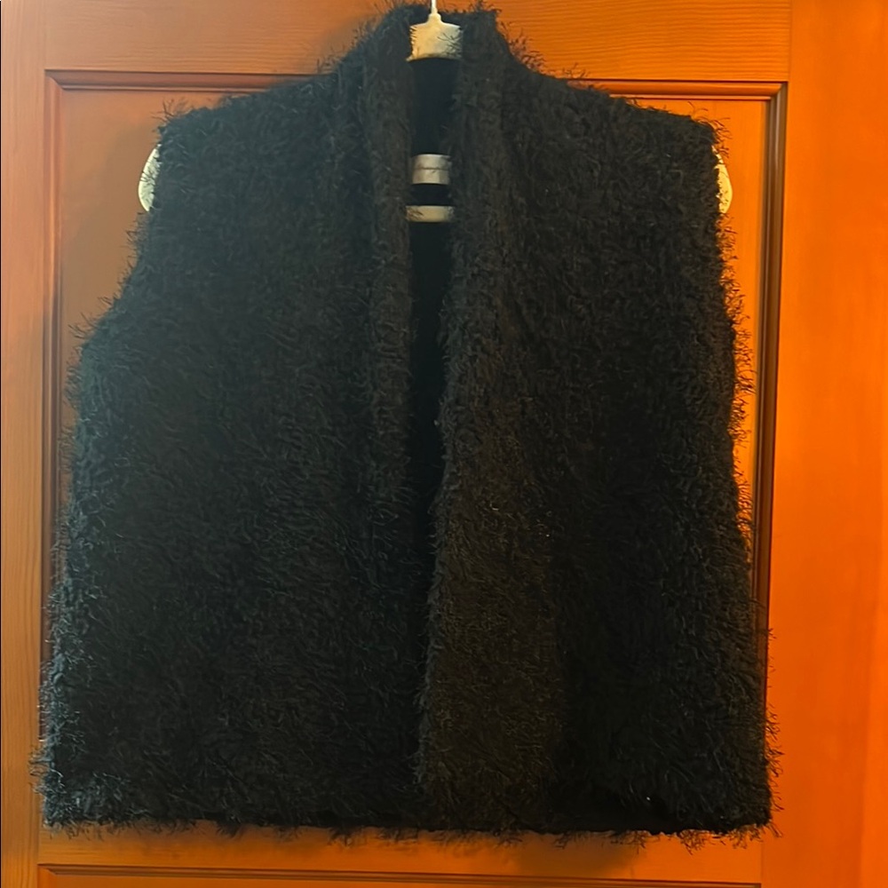 Black Fuzzy Vest